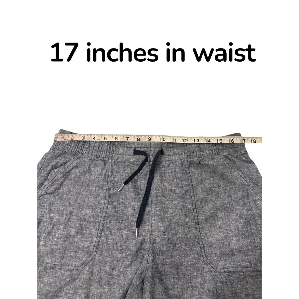 Orvis Linen Blend Shorts Lot 2 Size 16 Elastic Waist Casual Summer - Picture 9 of 12